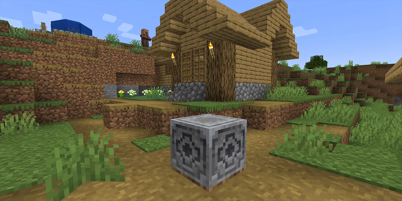 Pierre aimantée de Minecraft dans un village