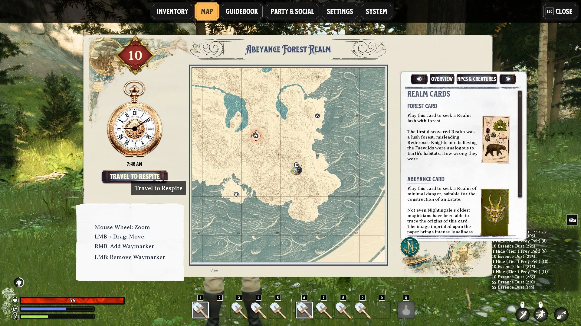 Nightingale中地图显示玩家即将前往休息点基地