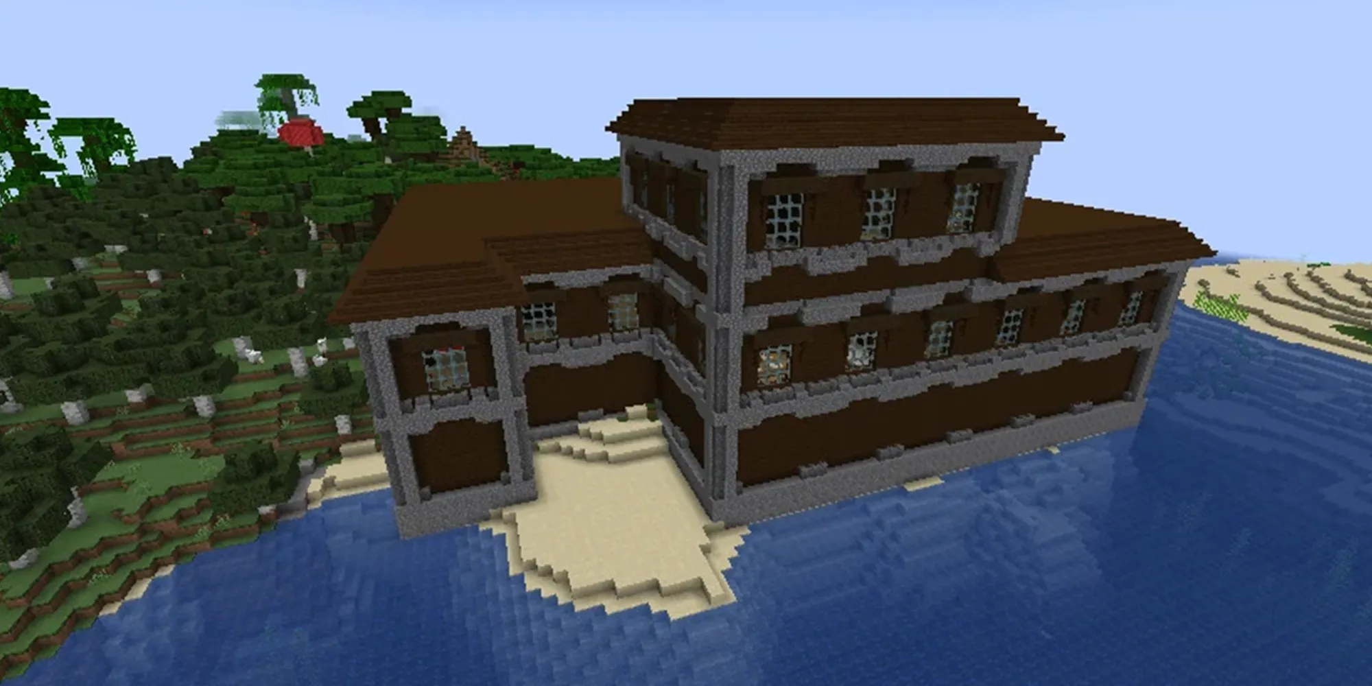 Дом в лесной местности в Minecraft