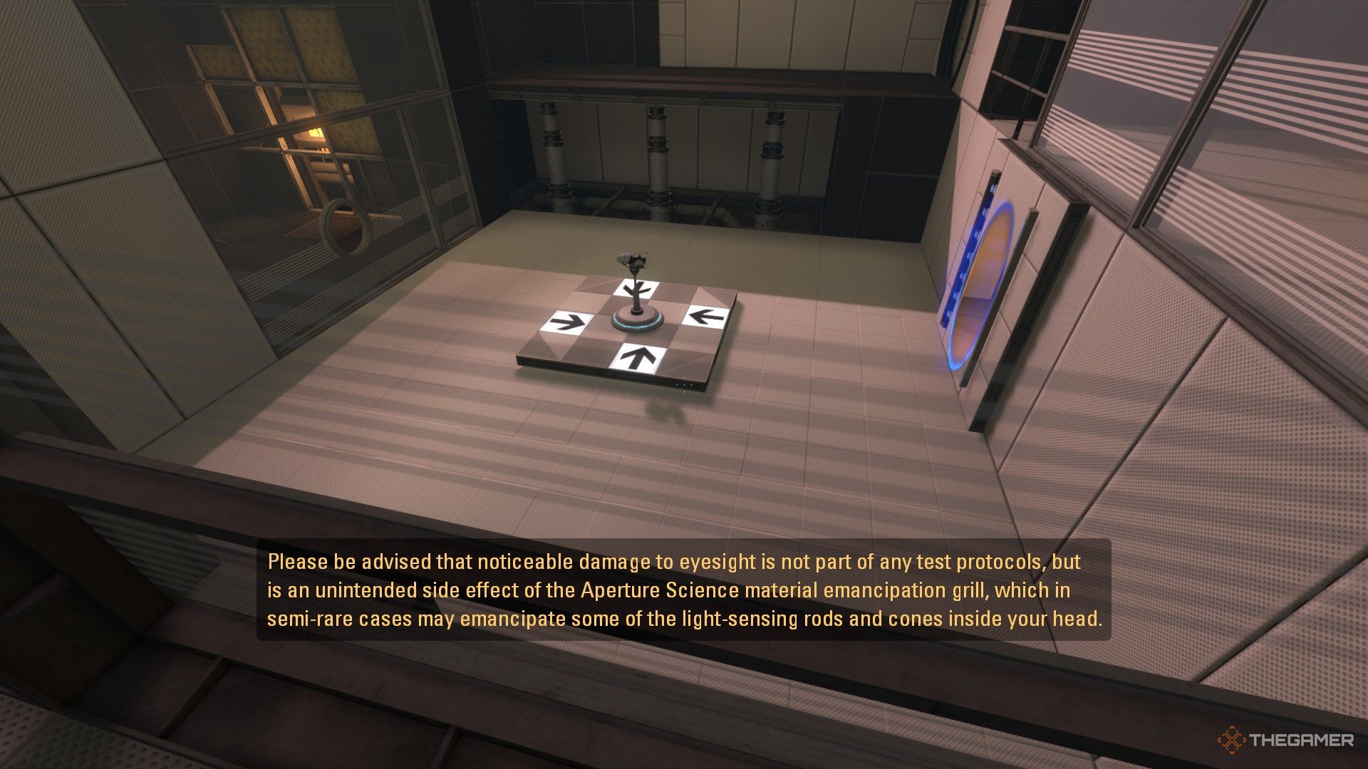 Puzzle di pulsanti e cubi in Portal Revolution