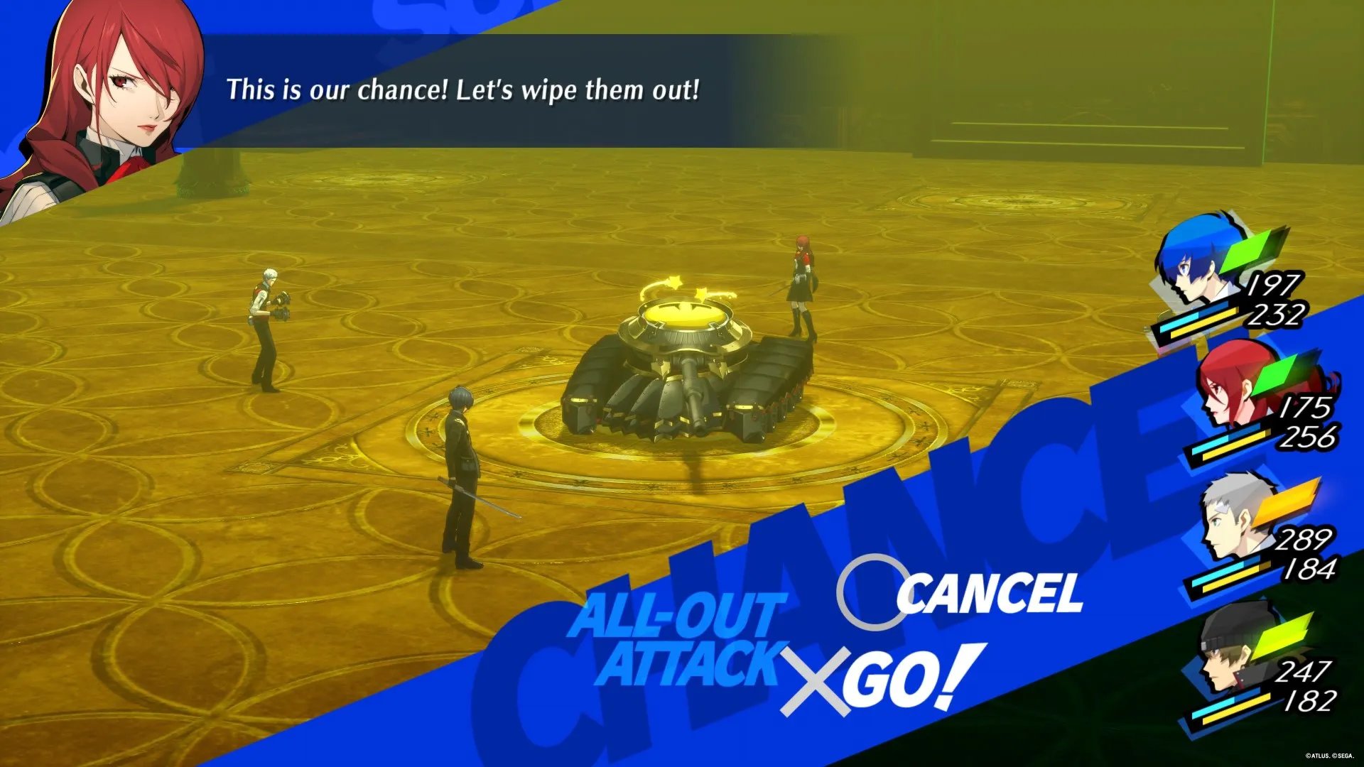 persona 3 reload raging turret stunned