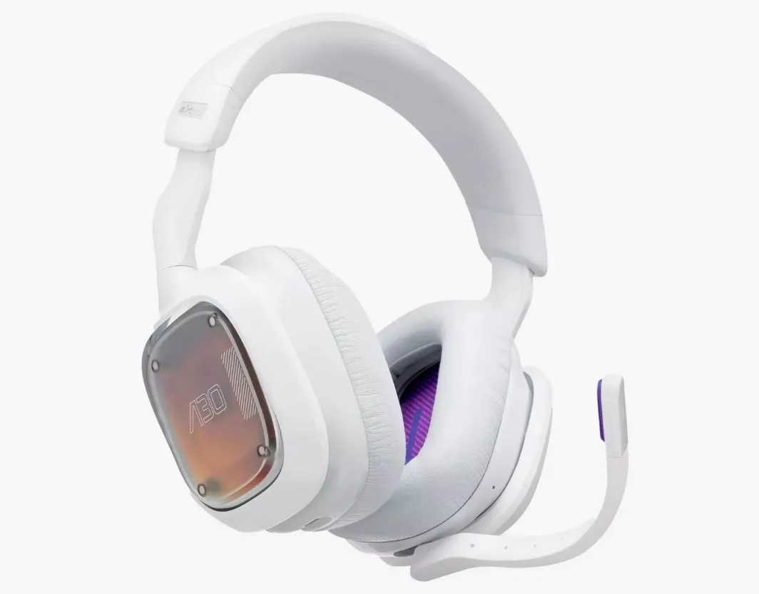 白色罗技G Astro A30 LIGHTSPEED无线游戏耳机