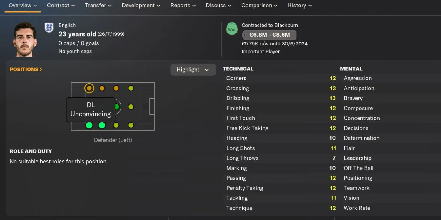 Una imagen de Football Manager 2024: 2024-wrong-position