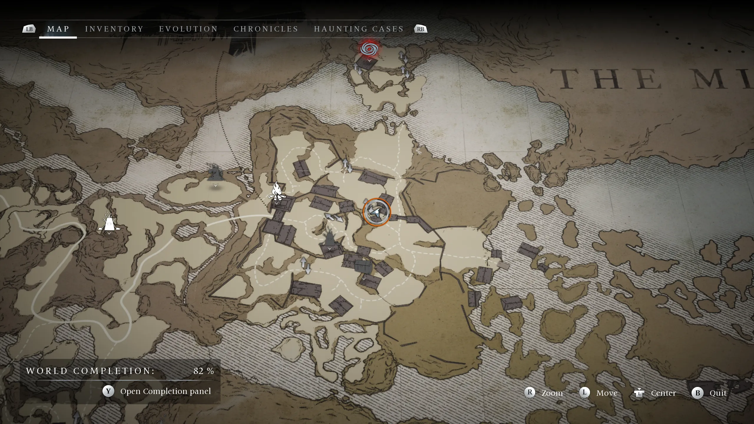 Un círculo en el mapa mostrando las ubicaciones del soldado 2 - Exiliadores: Fantasmas de New Eden