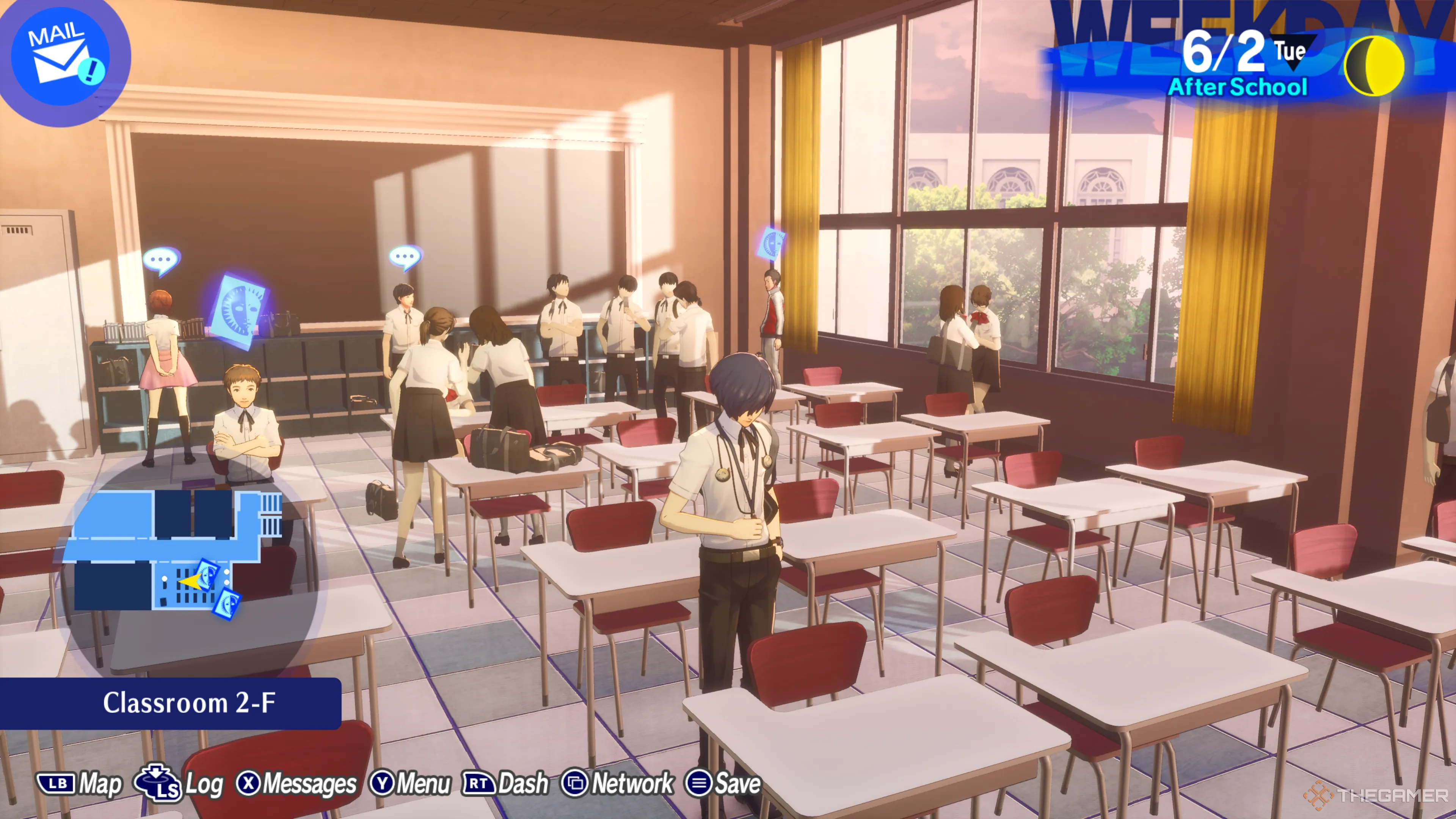 In piedi in classe dopo la scuola in Persona 3 Reload