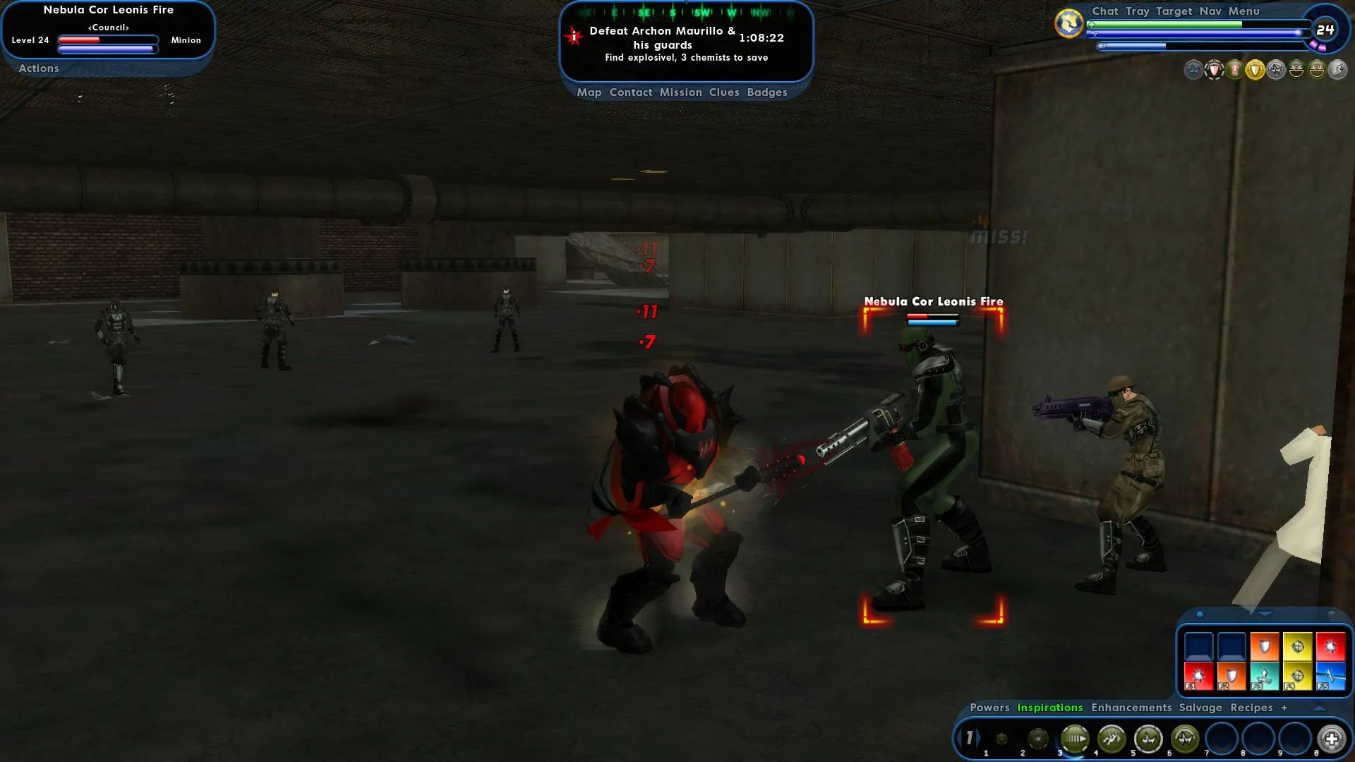 City of Heroes_Arachnos Soldier_Bane Spider With Mace