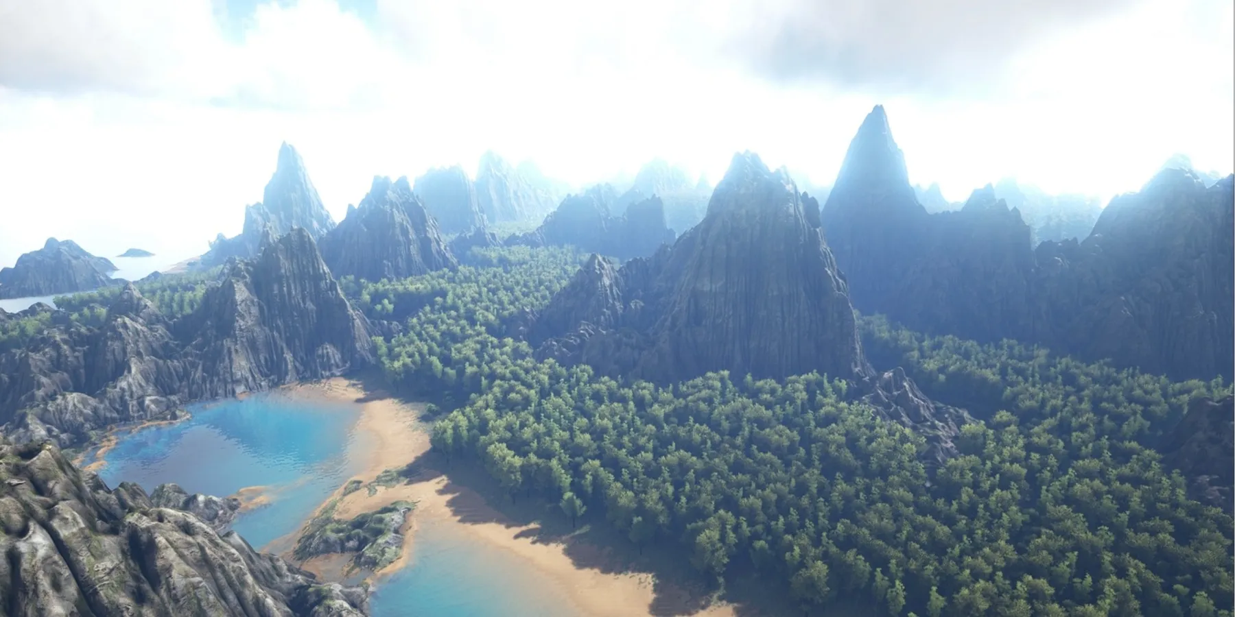 Пейзаж игры Ark Survival Evolved