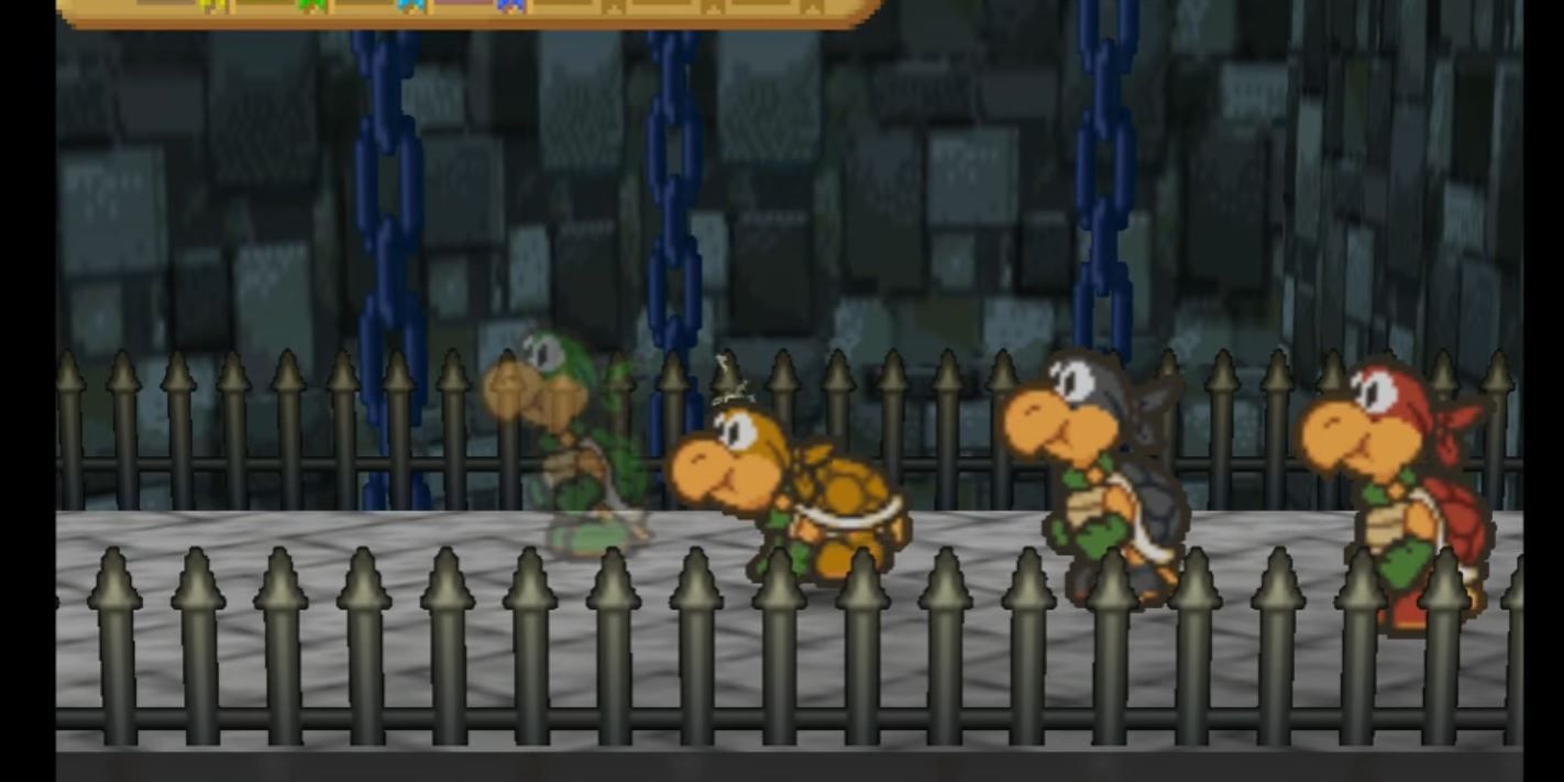 Les Frères Koopa Prêts à Combattre Mario