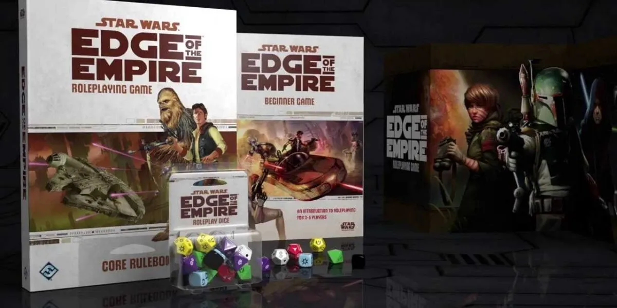 Box art di Star Wars roleplaying game Edge of the Empire