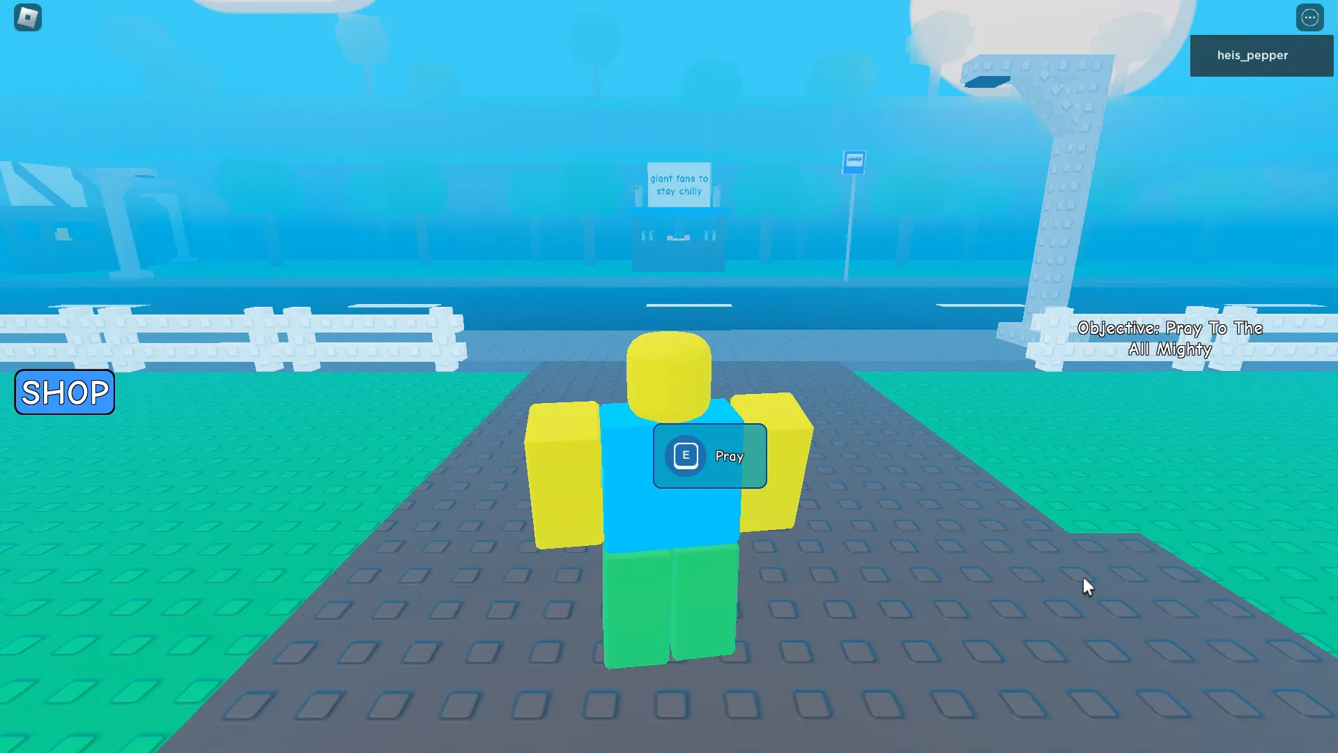 Need More Cold on Roblox Good Ending, pray interaction