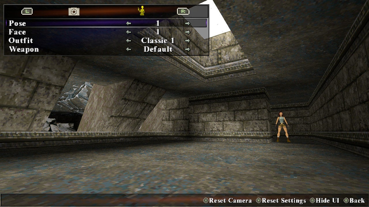 Lara在Photo Mode中的墓穴中摆姿势