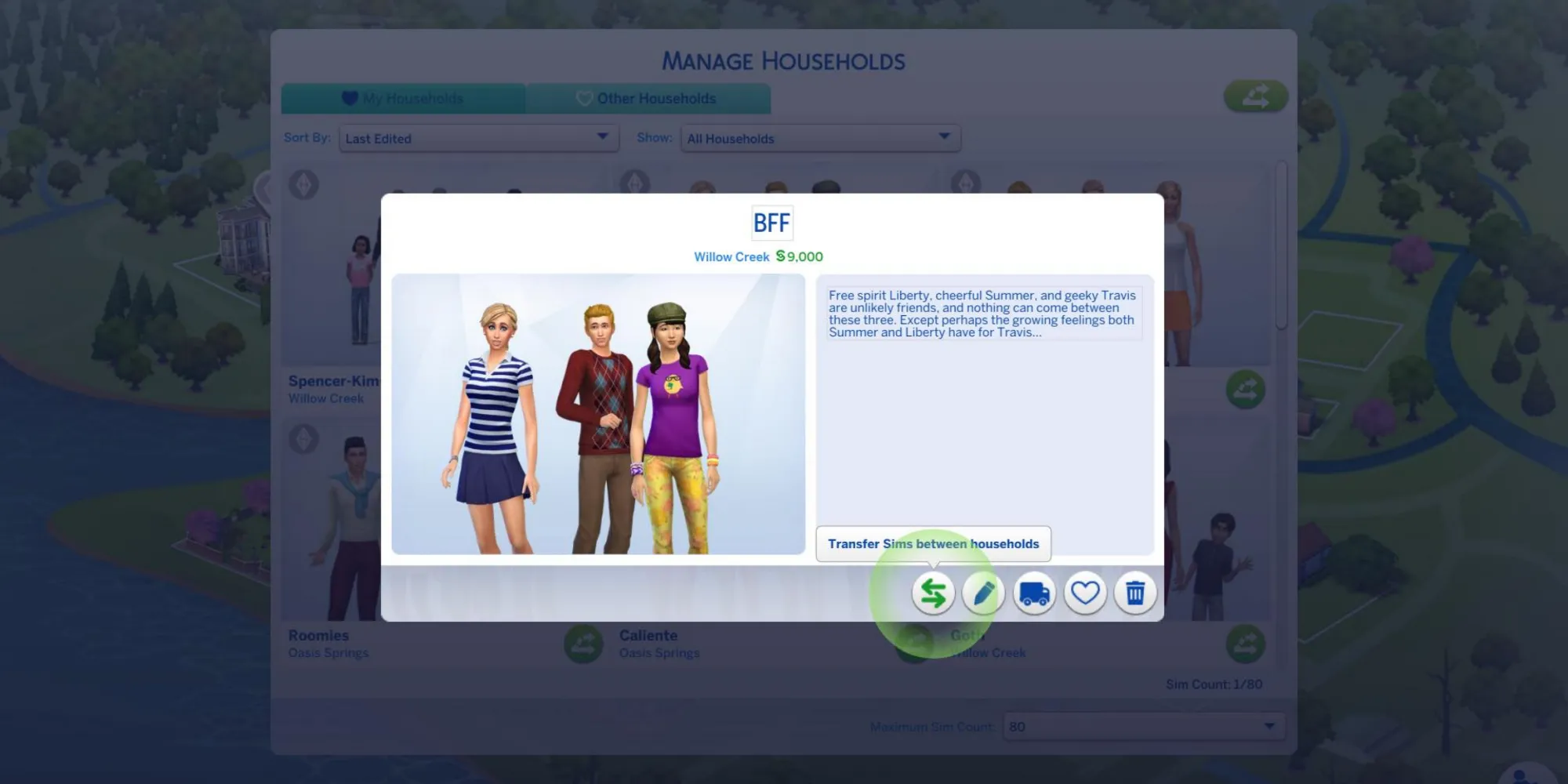 Трэвис Скотт, Либерти Ли и Саммер Холидей в The Sims 4