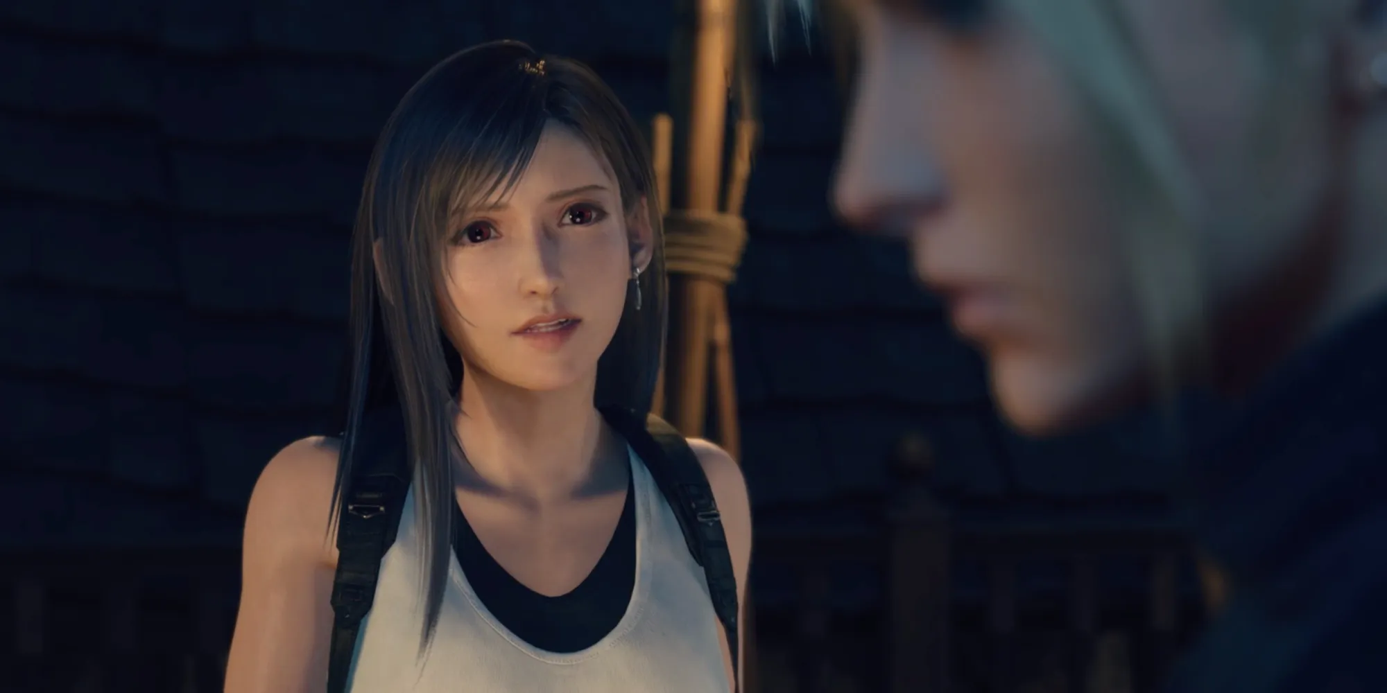 Tifa hablando con Cloud en Final Fantasy 7 Rebirth