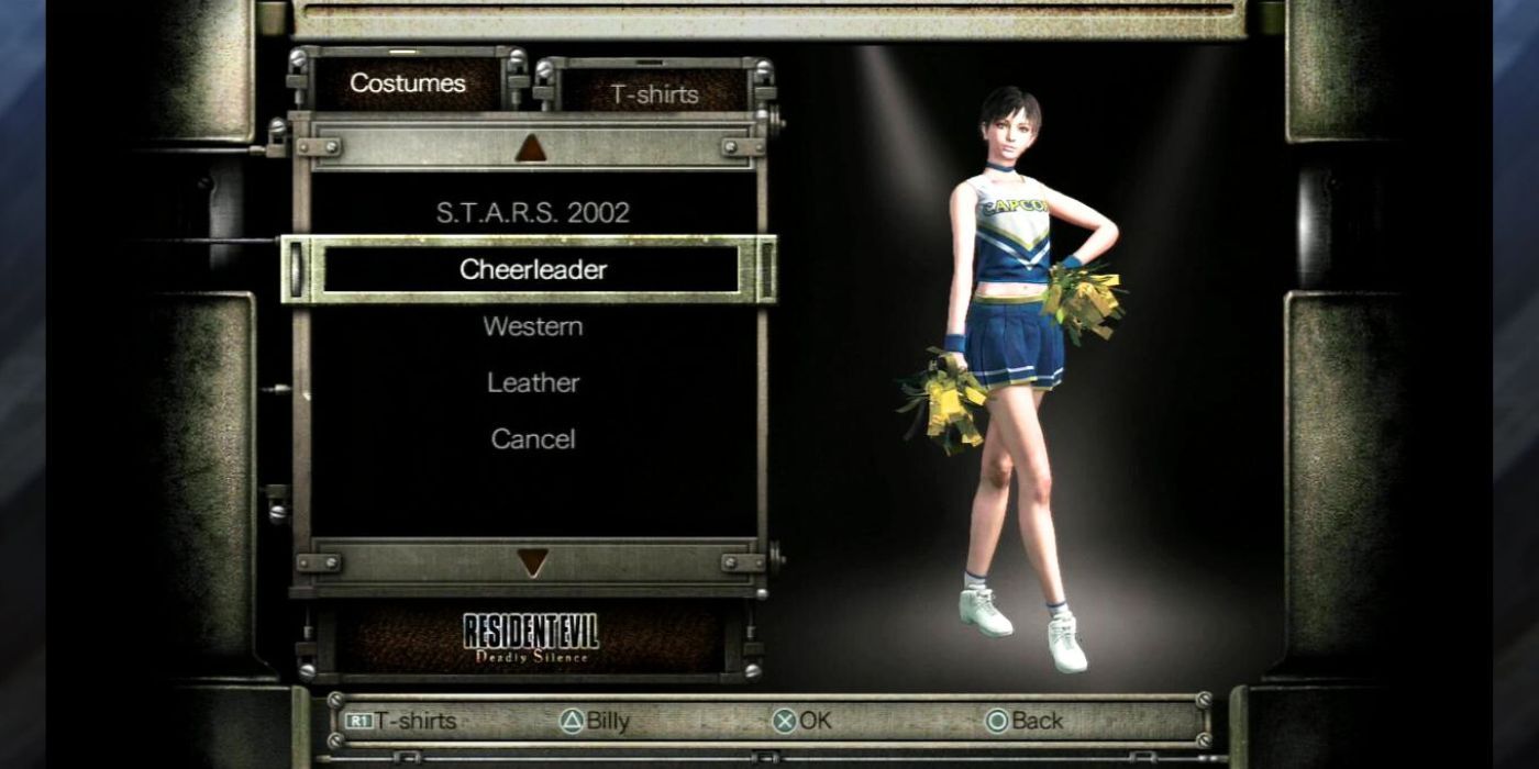 Resident Evil Deadly Silence Unlockable Rebecca Chambers Cheerleader Costume
