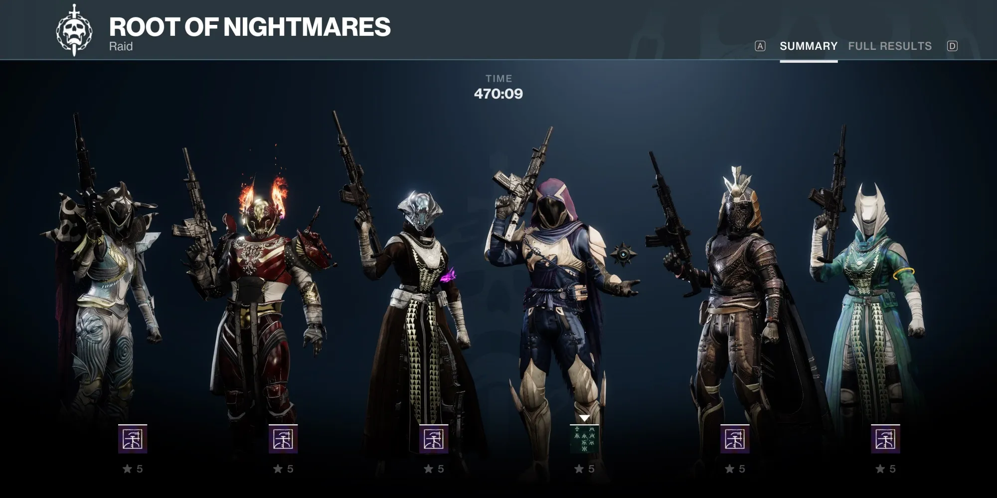 Destiny 2 Commendation Screen After Root of Nightmares Raid Clear