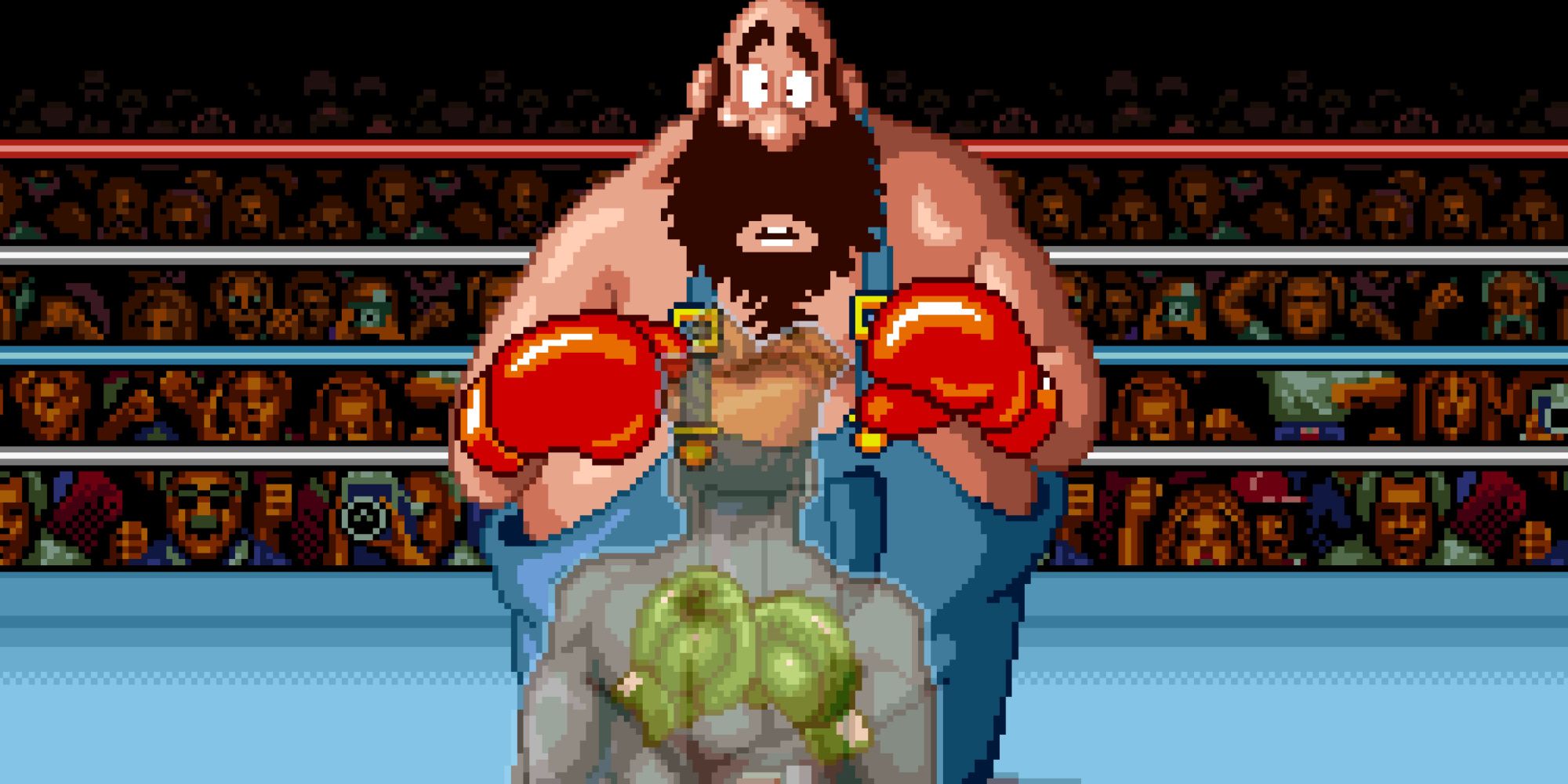 Lutando contra Bear Hugger em Super Punch-Out!!