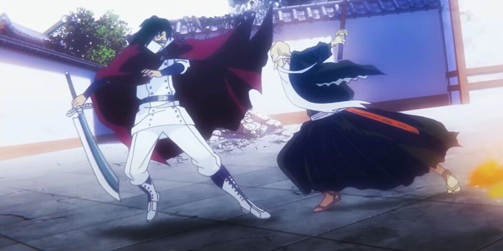 Yhwach and Yamamoto fighting in the Soul Society