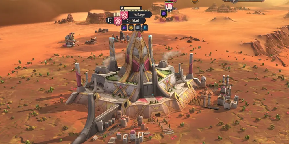 Фолиадж, столица Дома Эксаз в Dune: Spice Wars