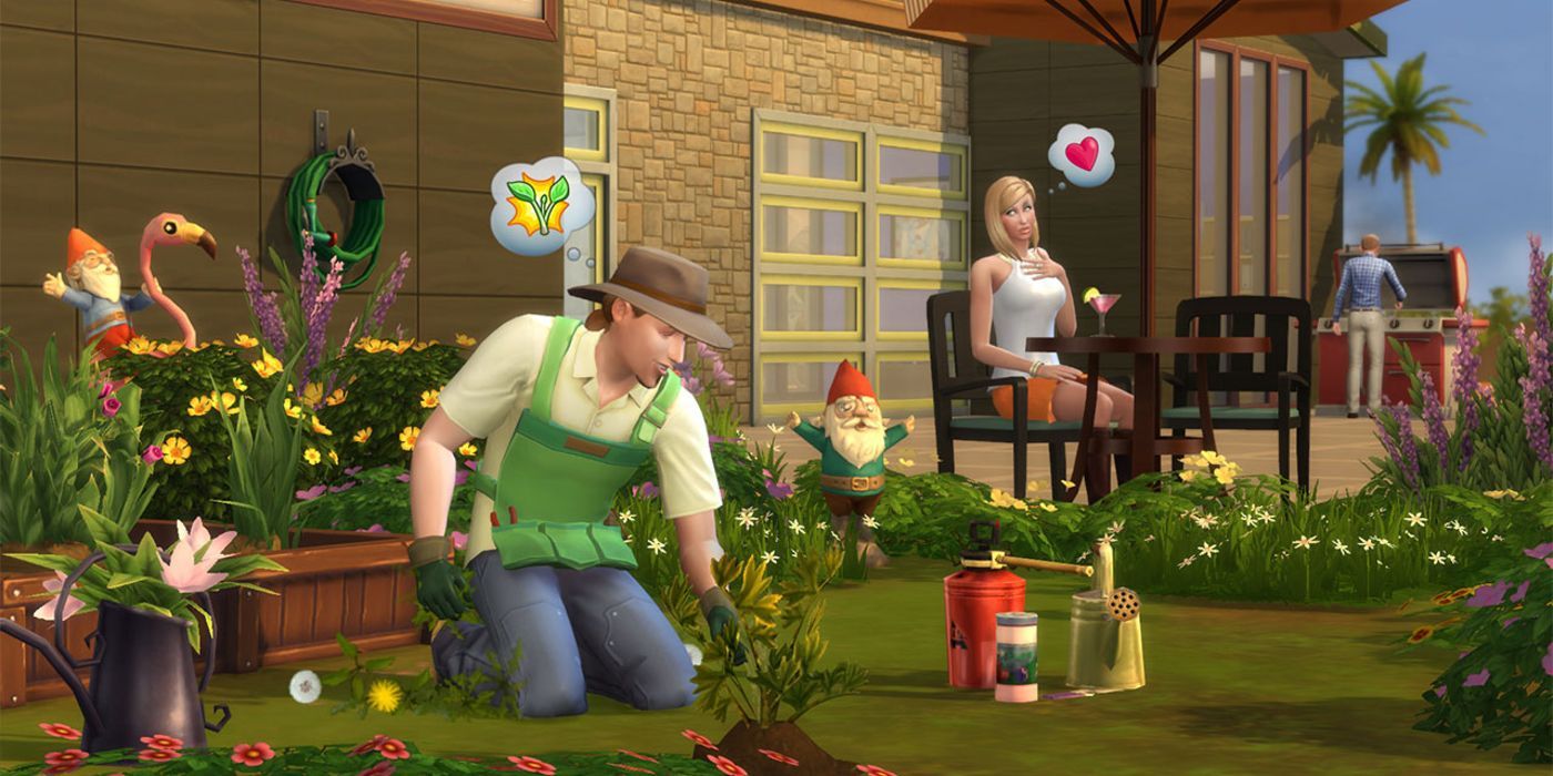 Jardín en Los Sims 4