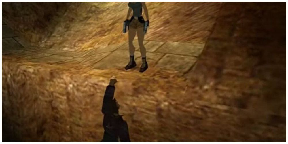 Pierre colgando de un hilo en Tomb Raider Chronicles