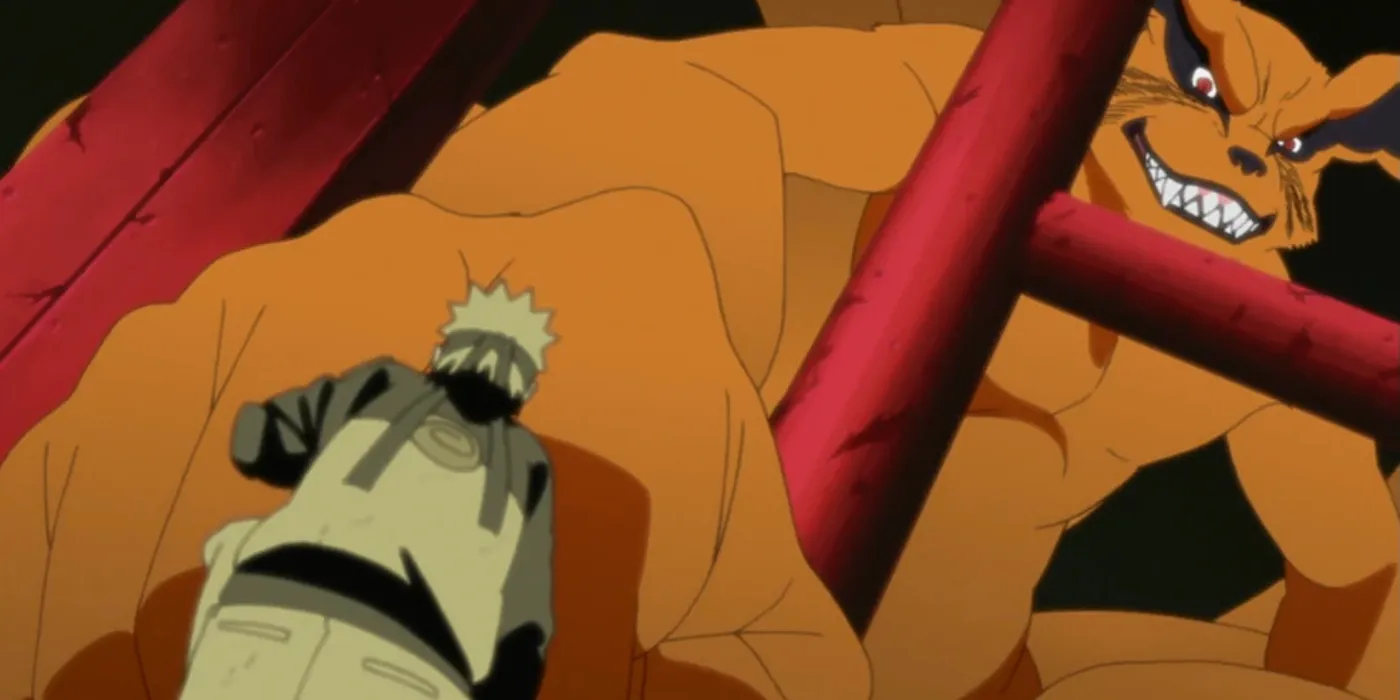 Naruto Kurama Encerrado Chakra de la Nueve Colas