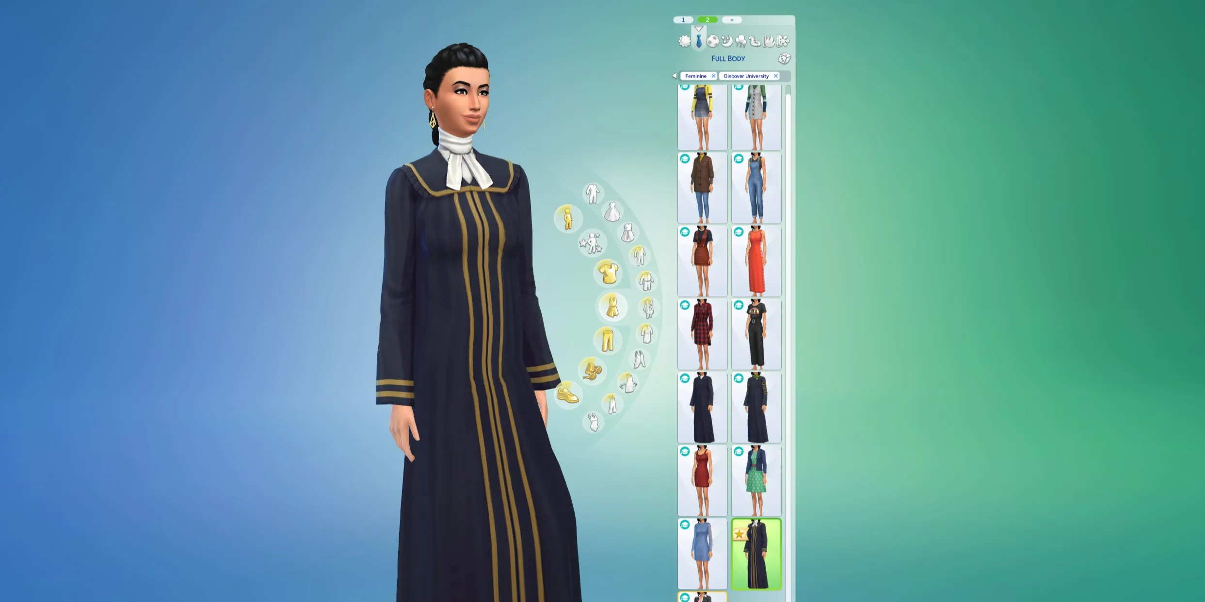 The Sims 4: Uma imagem de um Sim em togas judiciais
