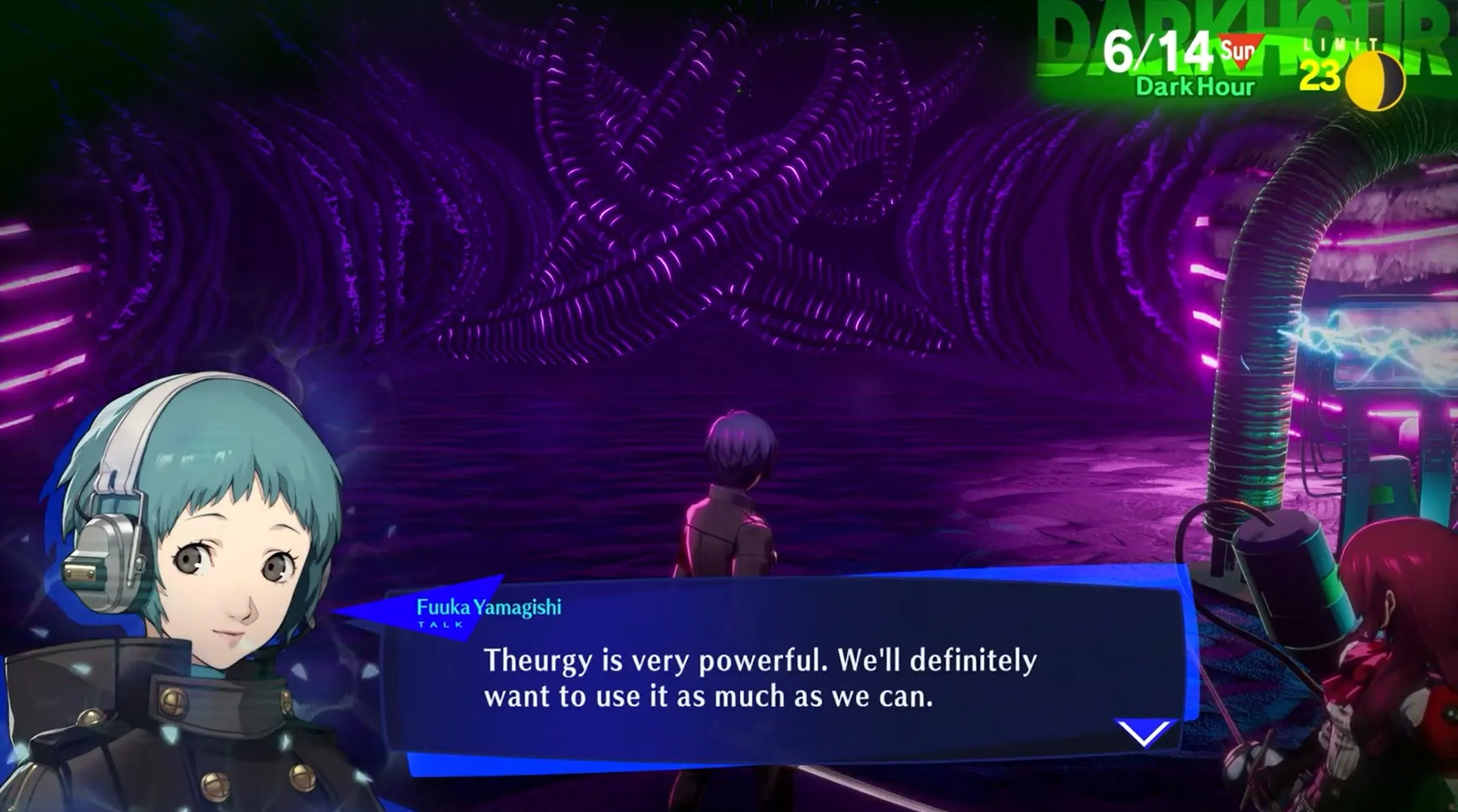 fuuka introducing theurgy in persona 3 reload p3r
