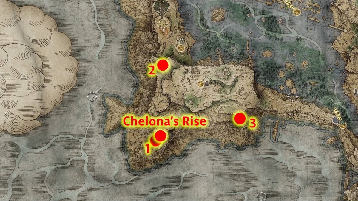 Elden Ring chelona’s rise turtle locations