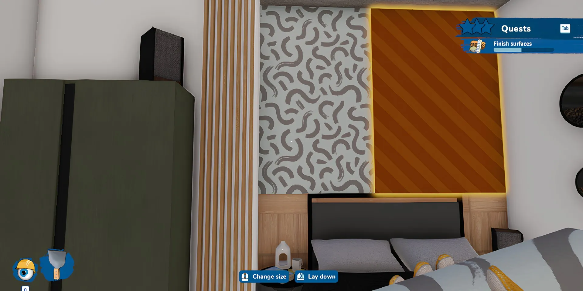 玩家在《翻转房屋2》中安装壁纸