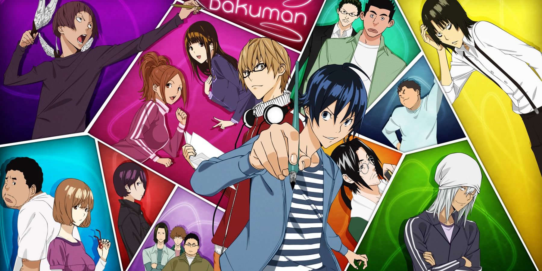 Affiche de l'anime Bakuman avec ses personnages