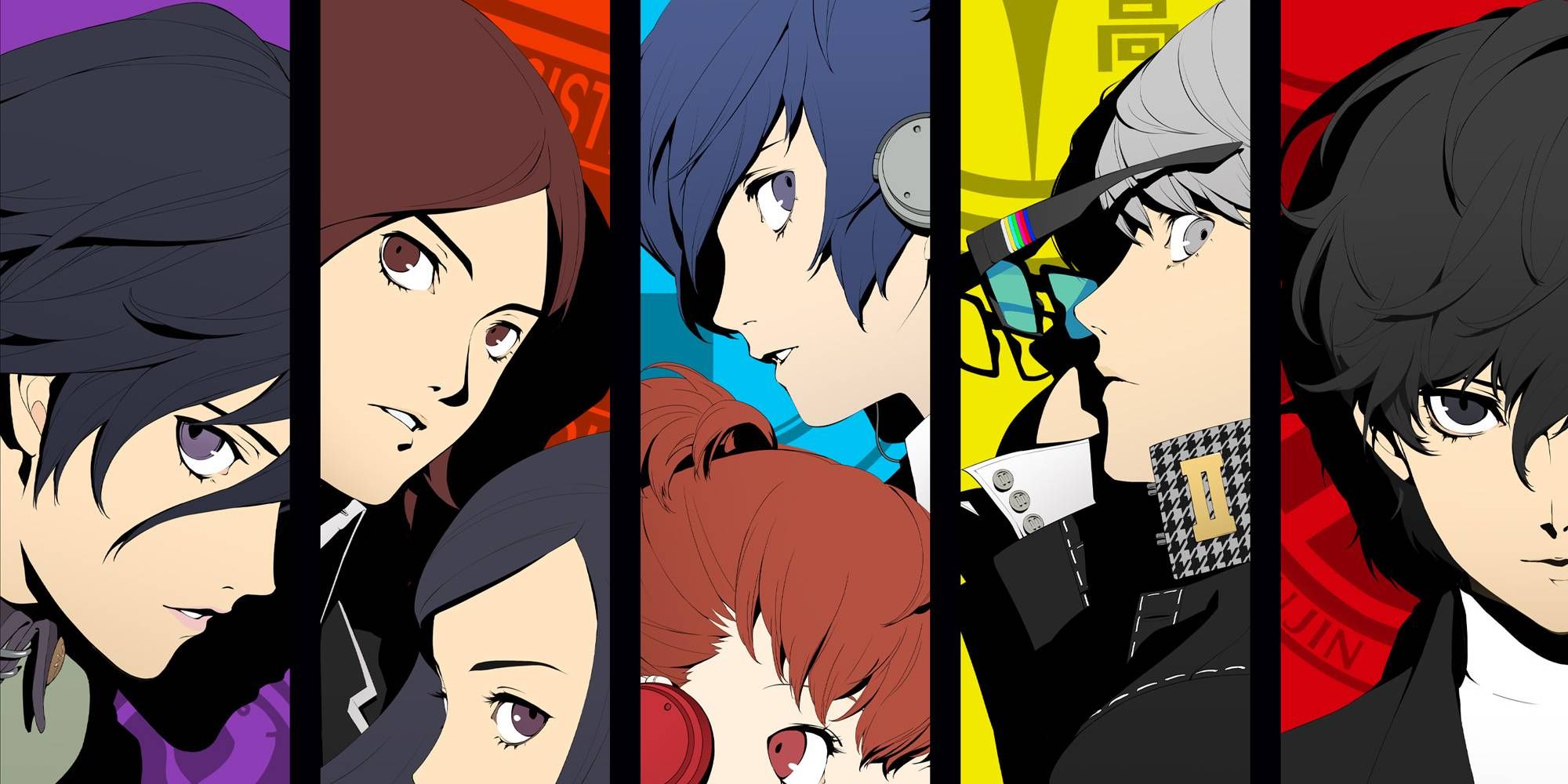 Protagonists of persona 1, 2, 3, 4, and 5
