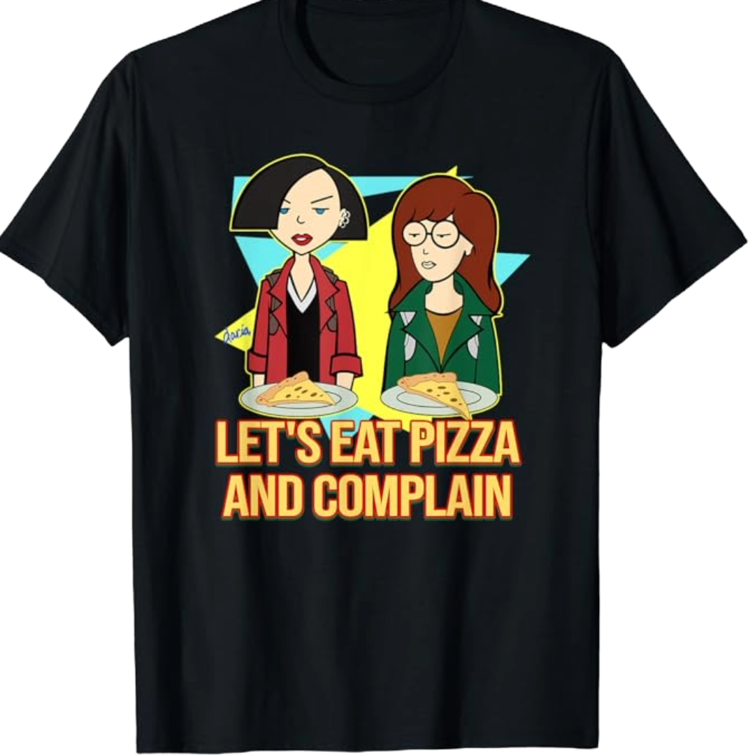 Mademark x Daria - Daria & Jane - ピザを食べて愚痴るTシャツ