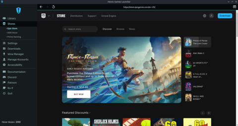 Epic Games Store su Heroic Games Launcher