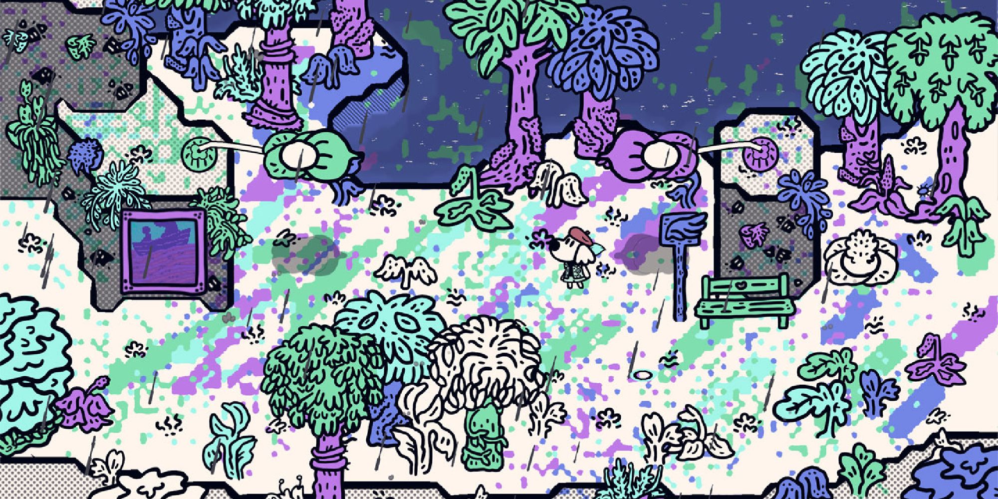 Capture d'écran du monde coloré de Chicory.