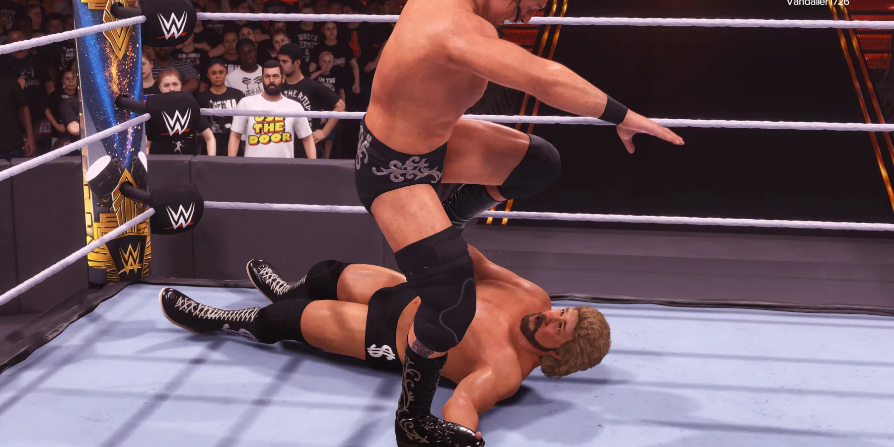 WWE 2K24 Ригел топит руку Дибиазе