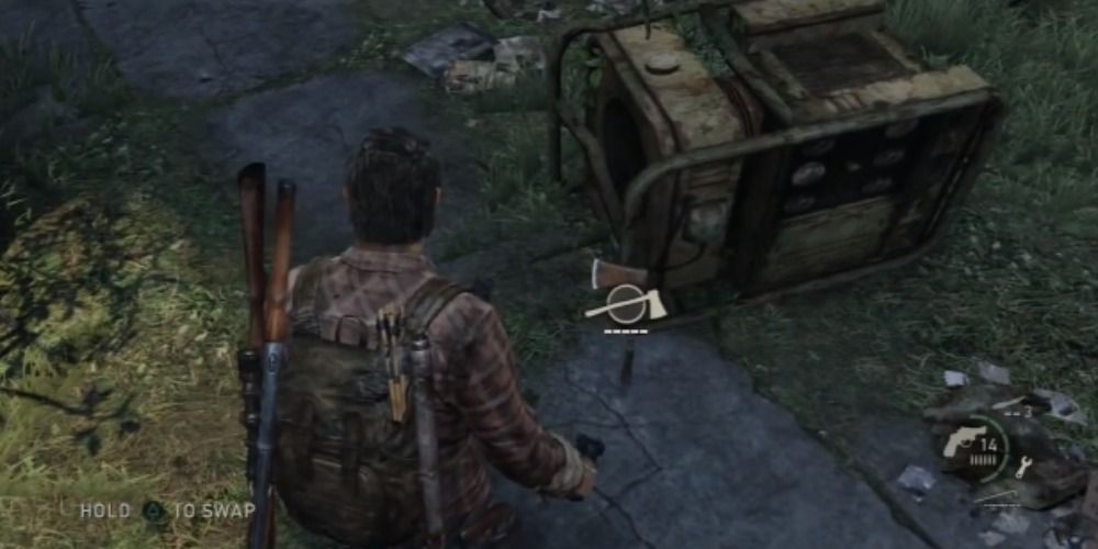 Joel usa un'ascia in The Last of Us