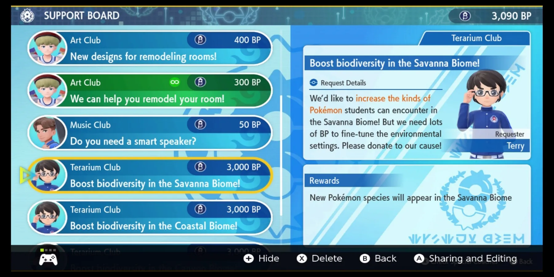 soporte de tablero de Pokémon DLC del Disco Índigo