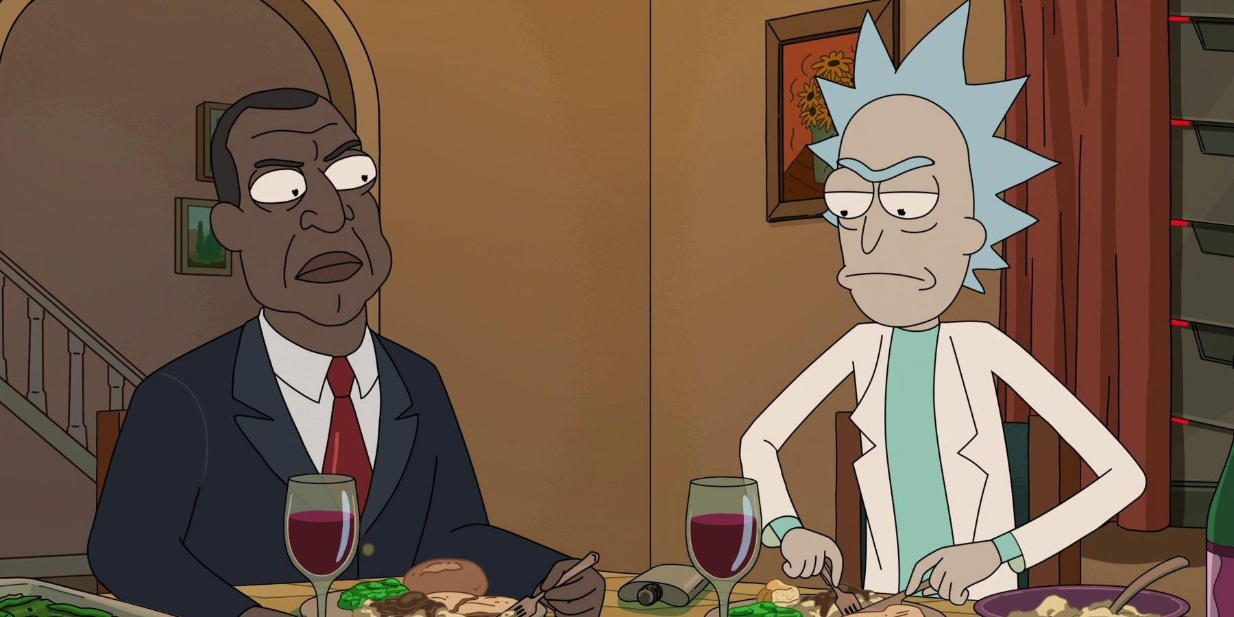 El presidente y Rick cenando juntos