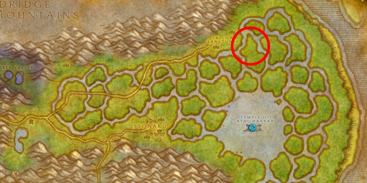 Swamp of Sorrows Dark Rider Location