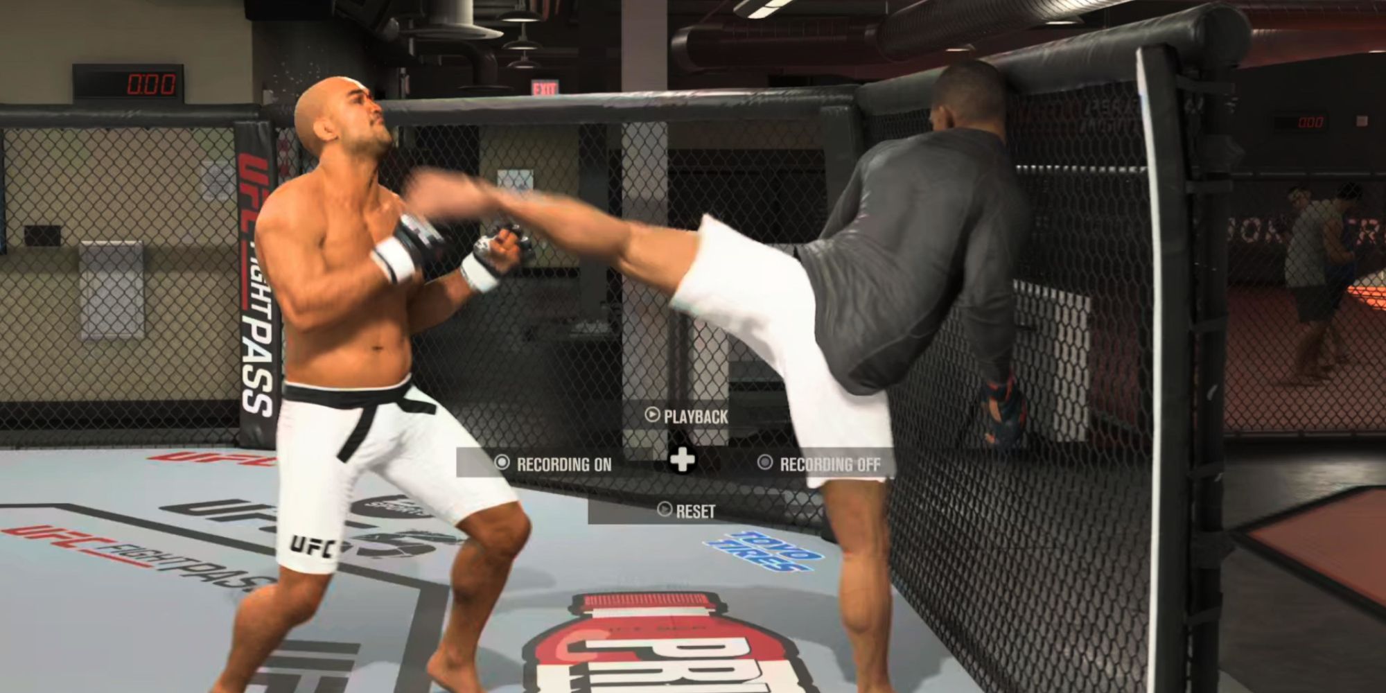 UFC 5 Pettis cage spin kick