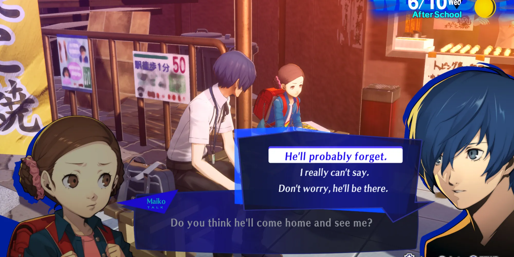 Conversation avec Maiko dans Persona 3 Reload