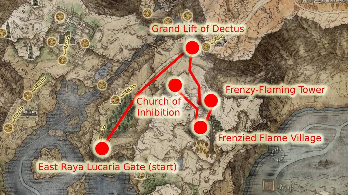 Línea de misiones de Varre en Elden Ring, Iglesia de la Inhibición