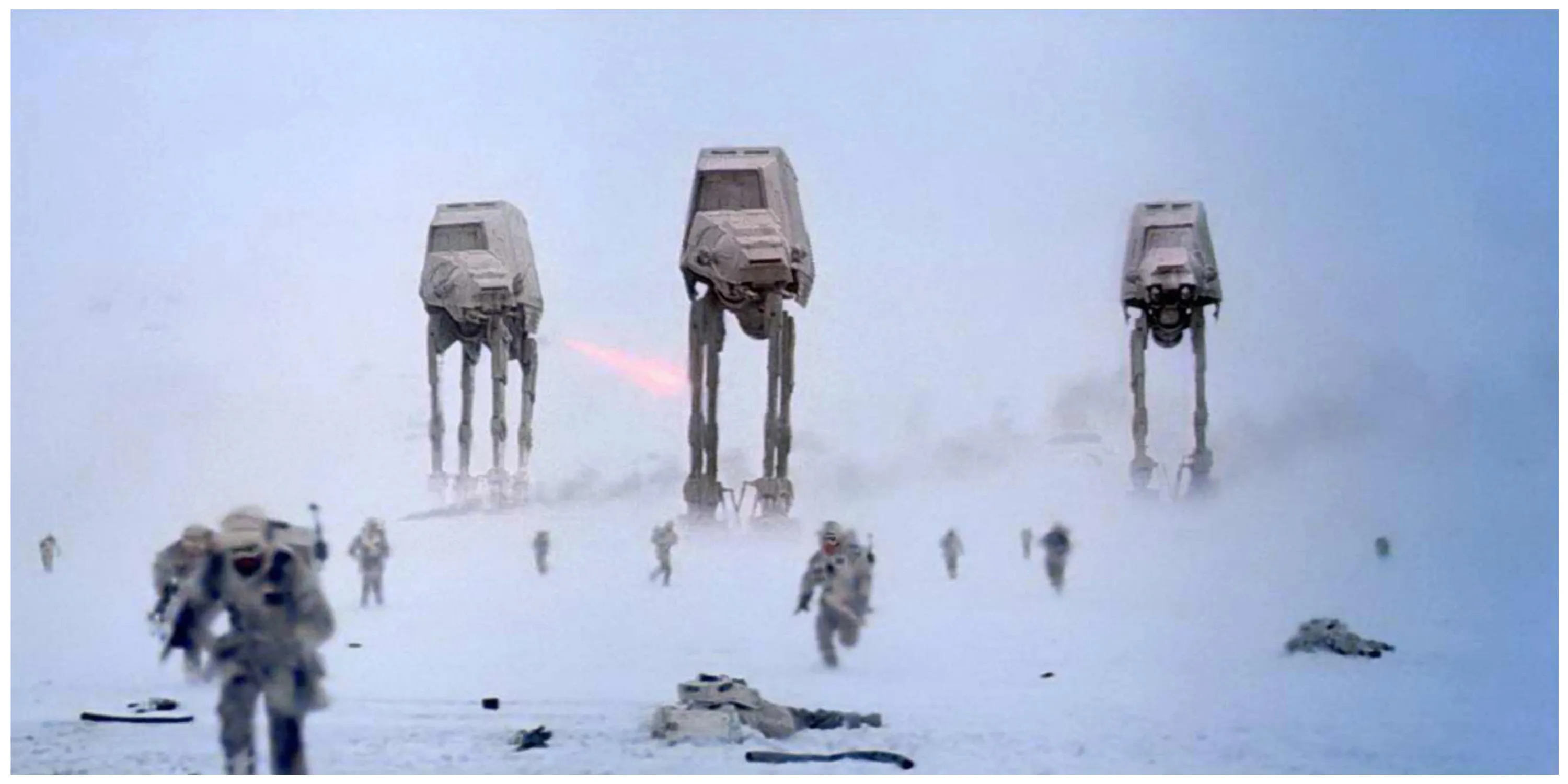 Captura de pantalla de la Batalla de Hoth en El Imperio Contraataca