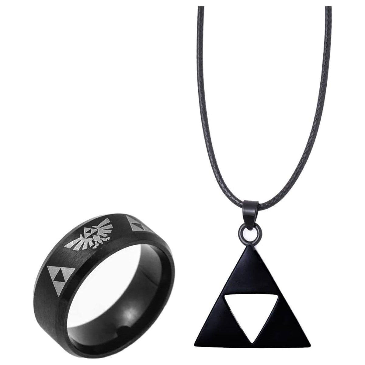 Stainless Steel Legend of Zelda Ring and Pendant