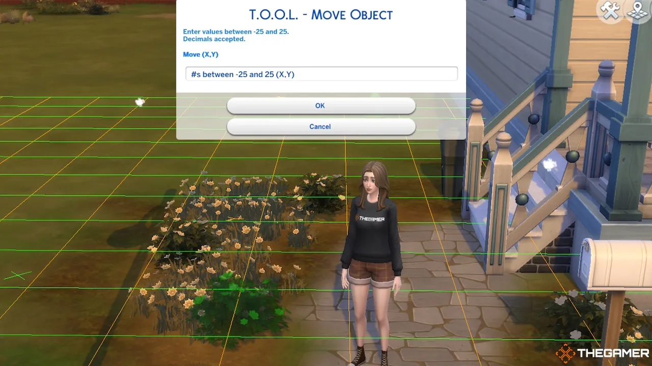 Меню Move в моде TOOL для The Sims 4