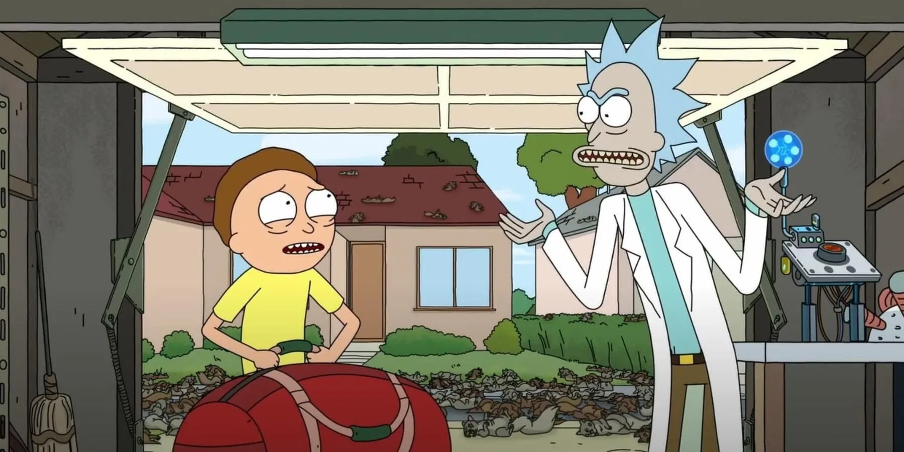Rick e Morty si scontrano di fronte a un'armata di scoiattoli