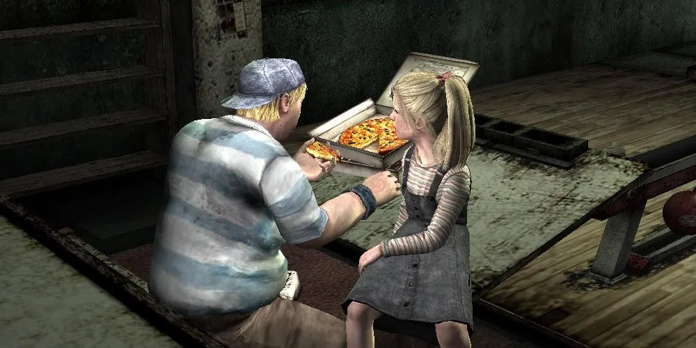 Eddie comiendo pizza en Silent Hill 2