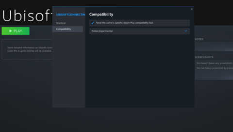 Utilizza lo strumento di compatibilità di Steam Play per eseguire l'installer