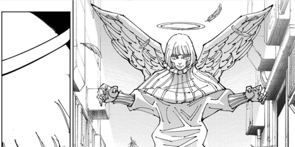Hana-Kurusu Flying Down to Save Megumi
