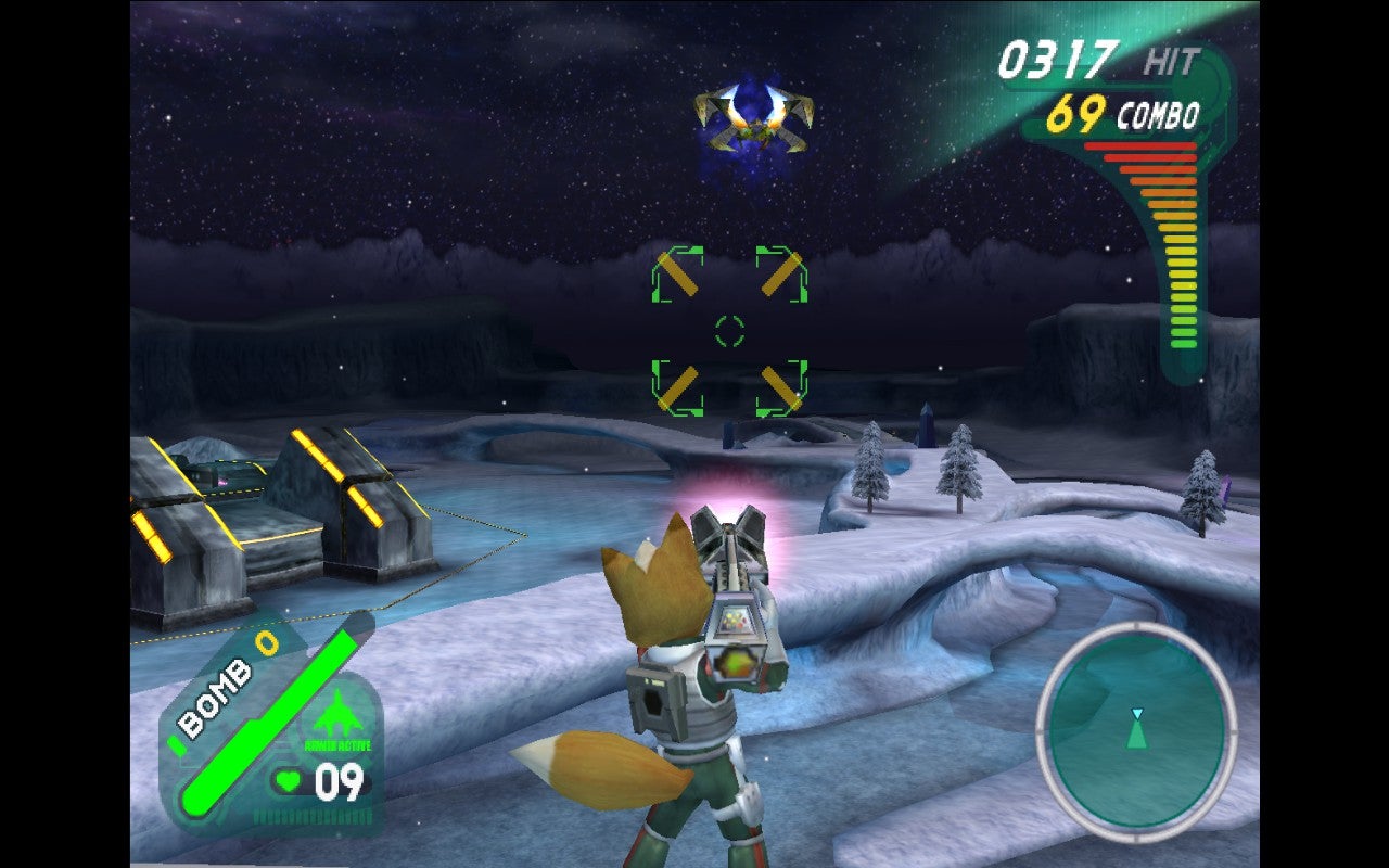 Otra captura de pantalla de Star Fox Assault
